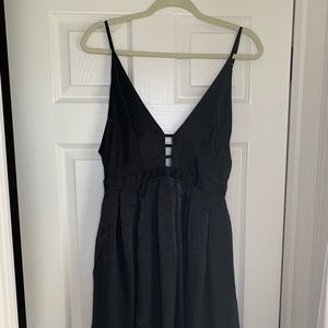 Black Silky Cutout Free People Dress